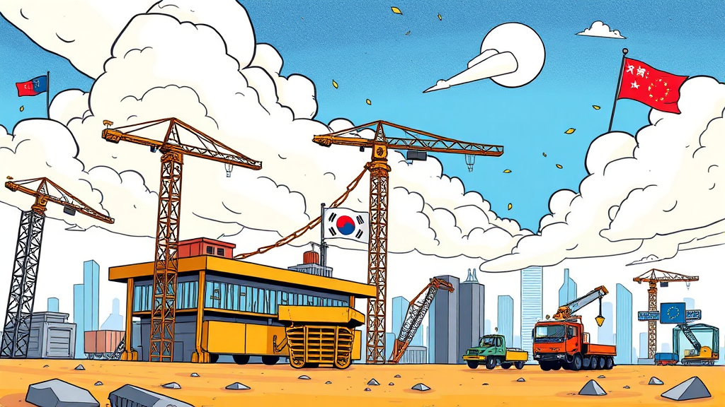 불안정한 세계 경제 (cartoon 스타일)