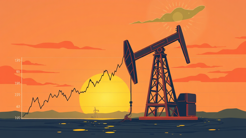 국제 유가 변동과 바탈리언 오일 주가의 관계 (illustration 스타일)
