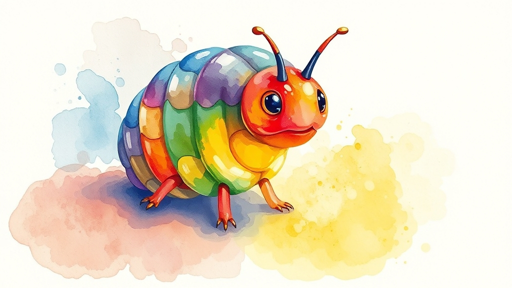 굼벵이, 영양 성분 파헤치기 (watercolor 스타일)