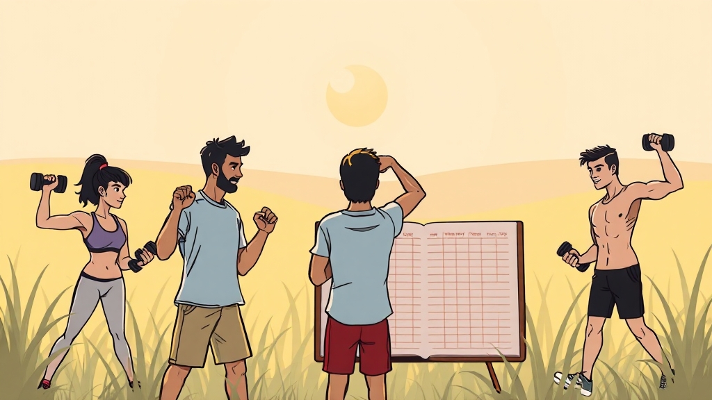 초보자를 위한 아령 운동 시작법 (cartoon 스타일)