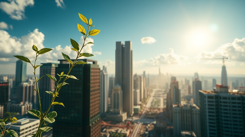 해외 건설 시장 동향 (realistic 스타일)