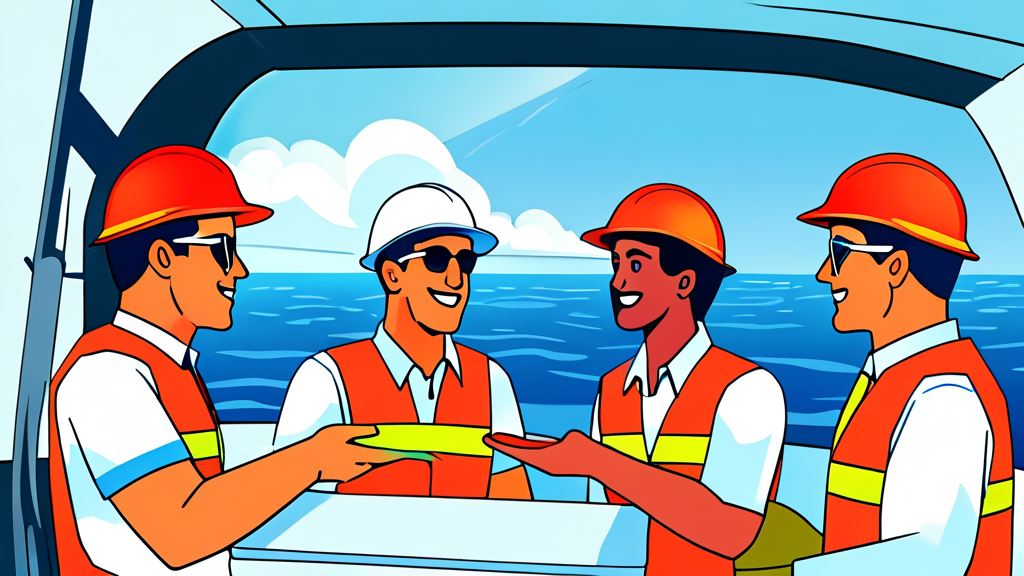 안전한 항해를 위한 갱신 교육, 놓치지 마세요! (cartoon 스타일)