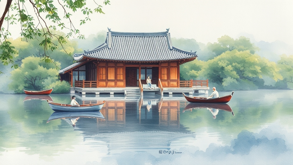 한옥카페와 근교 여행 (watercolor 스타일)