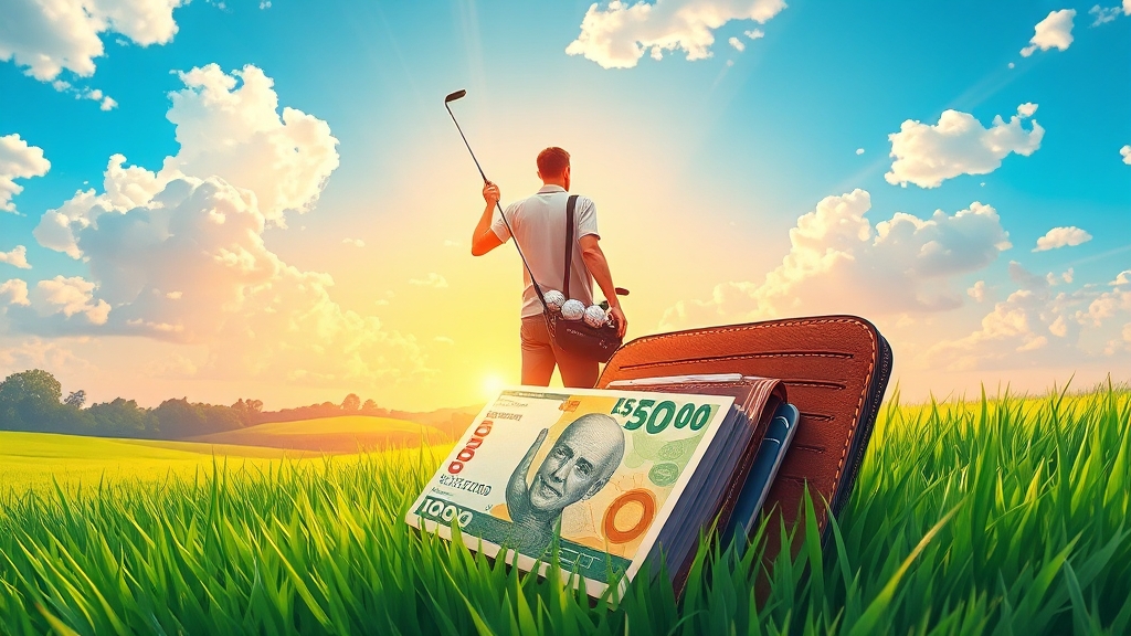 골프여행 비용 & 예산 관리 (illustration 스타일)