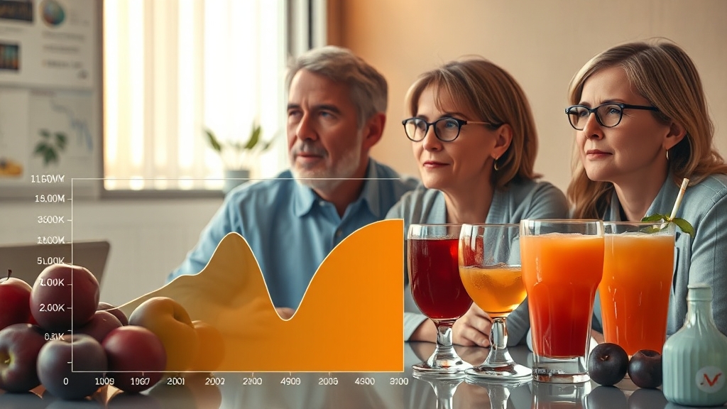 GI & GL 지수: 당뇨 음료 선택 핵심 (realistic 스타일)