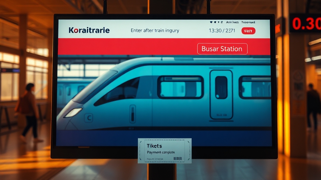 코레일 웹사이트 예매 방법 (realistic 스타일)