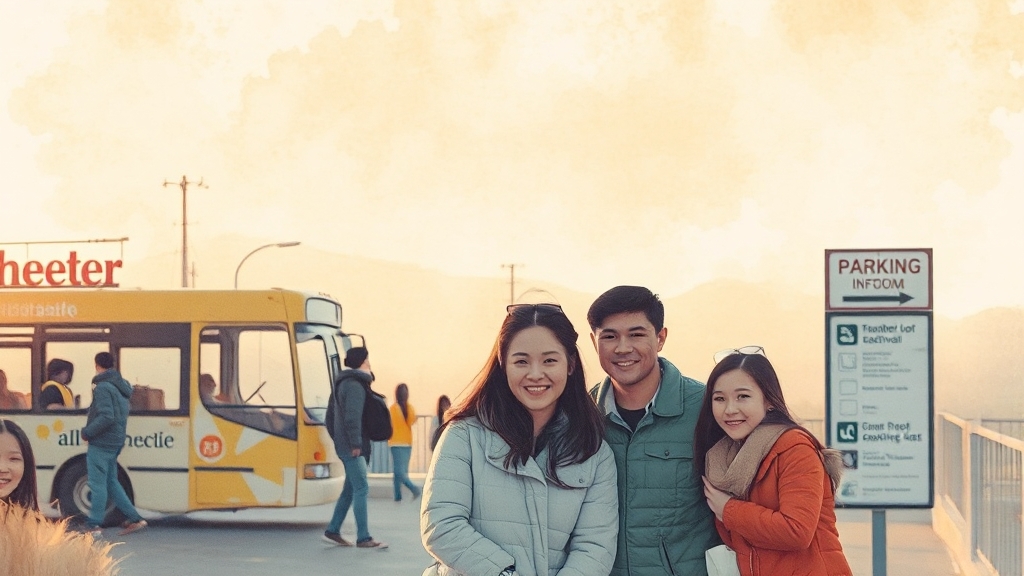 주차 정보 및 교통 안내 (watercolor 스타일)