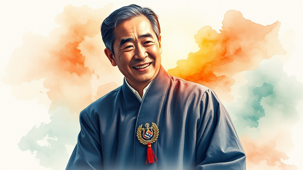 이재명은 누구인가? 기본 프로필 (watercolor 스타일)