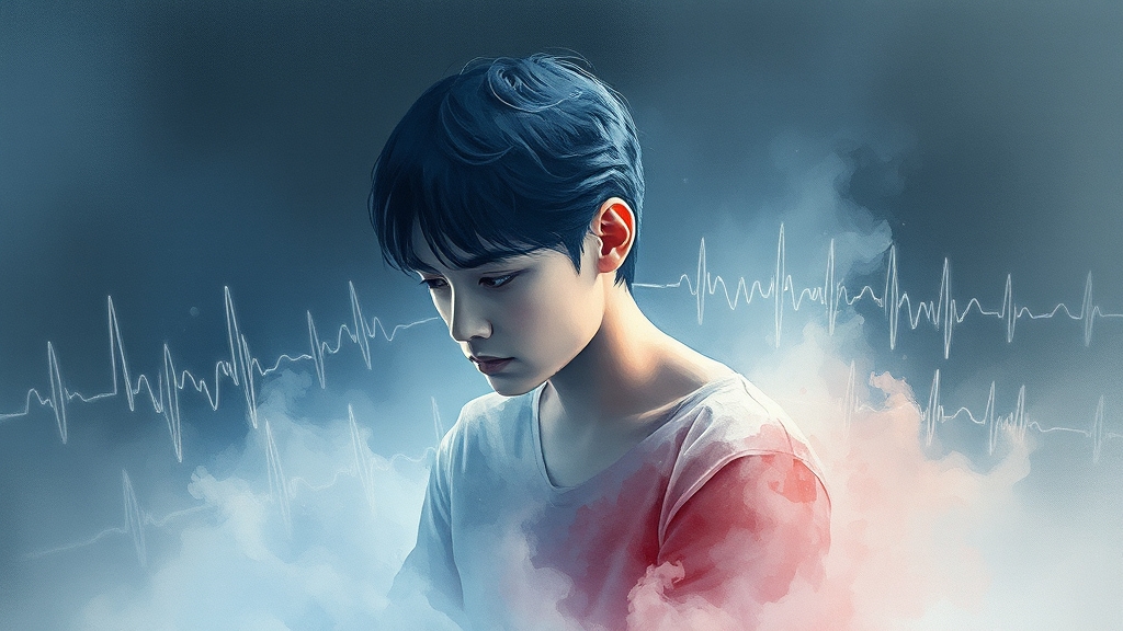 이명의 원인과 증상 (watercolor 스타일)