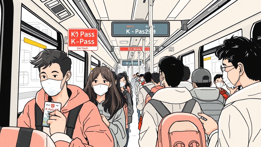 K패스 카드 발급 및 등록 방법 (illustration 스타일)