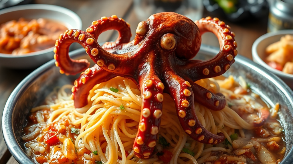 낙지전골 맛있게 즐기는 비법 공개 (realistic 스타일)