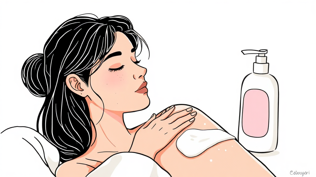 아토피 바디로션 사용법 & 효과 (illustration 스타일)