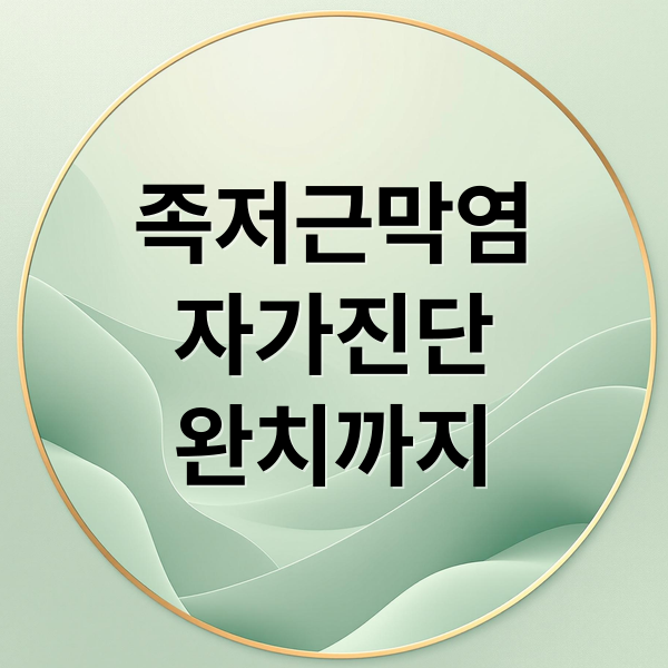 족저근막염
자가진단
완치까지 (족저근막염)