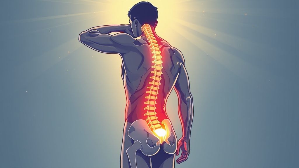 허리디스크 치료 방법 (illustration 스타일)