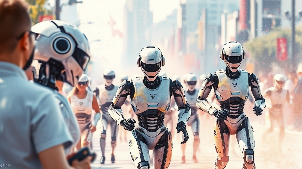 AI 로봇, 규제와 정책은 어디로? (watercolor 스타일)