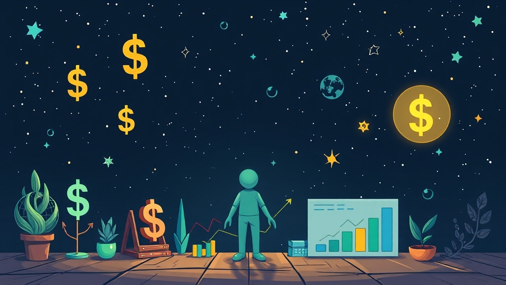 미국 주식 투자 시 리스크 관리 (cartoon 스타일)