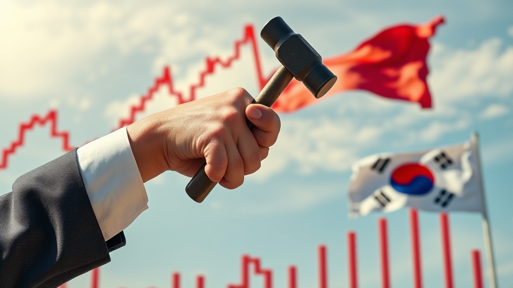 외환 시장 안정화 노력 (realistic 스타일)