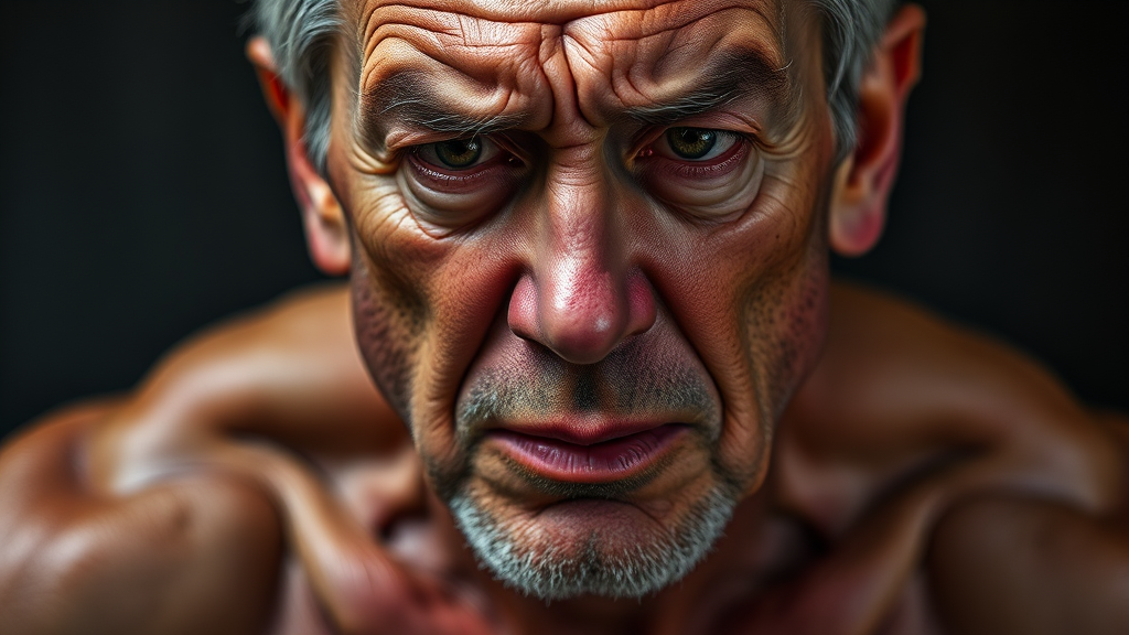 남성 갱년기란? (realistic 스타일)