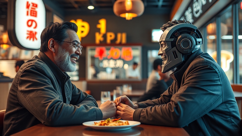 깐부치킨 회동의 의미 (realistic 스타일)