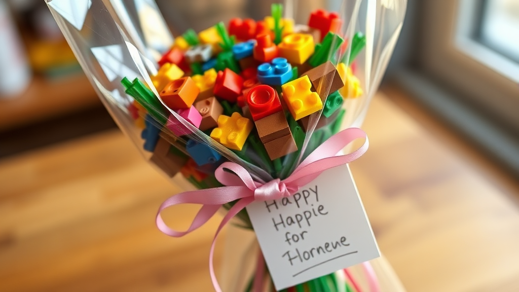 레고 꽃다발 포장 아이디어 (realistic 스타일)