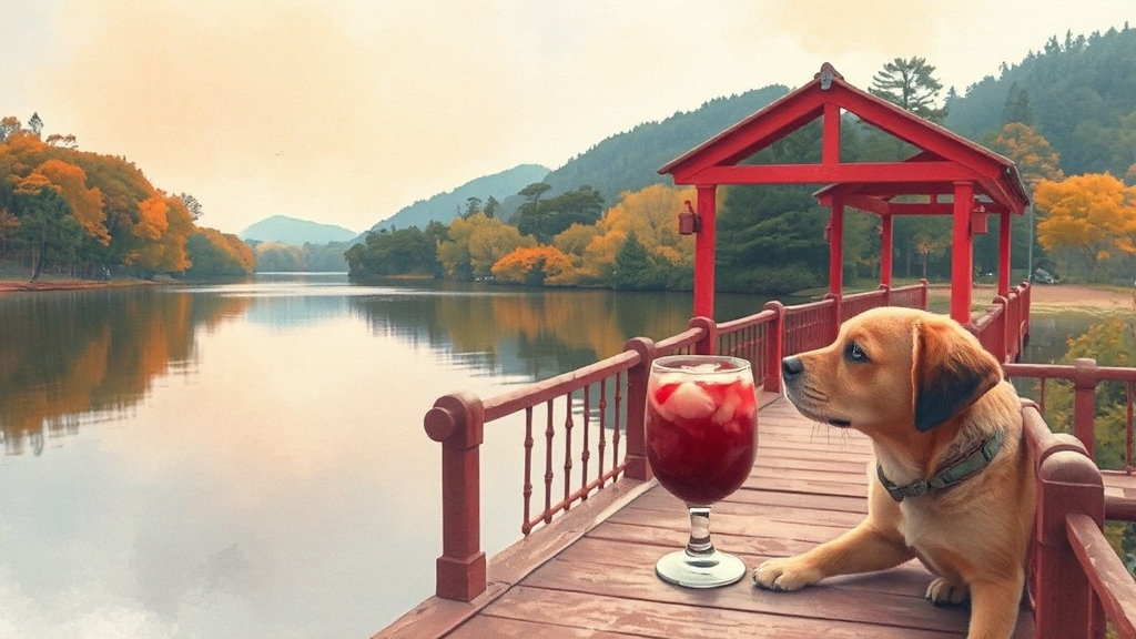 마장호수 주변 추천 카페 (watercolor 스타일)