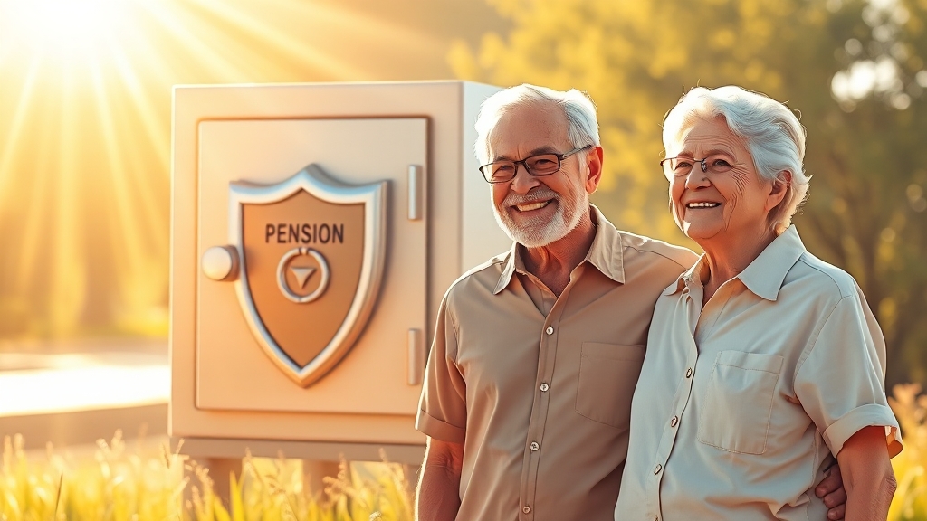 안심통장, 노후를 위한 든든한 방패 (illustration 스타일)