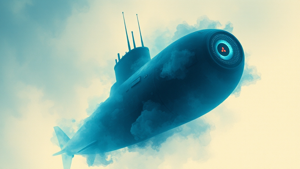 핵잠 관련 기술적 과제 (watercolor 스타일)