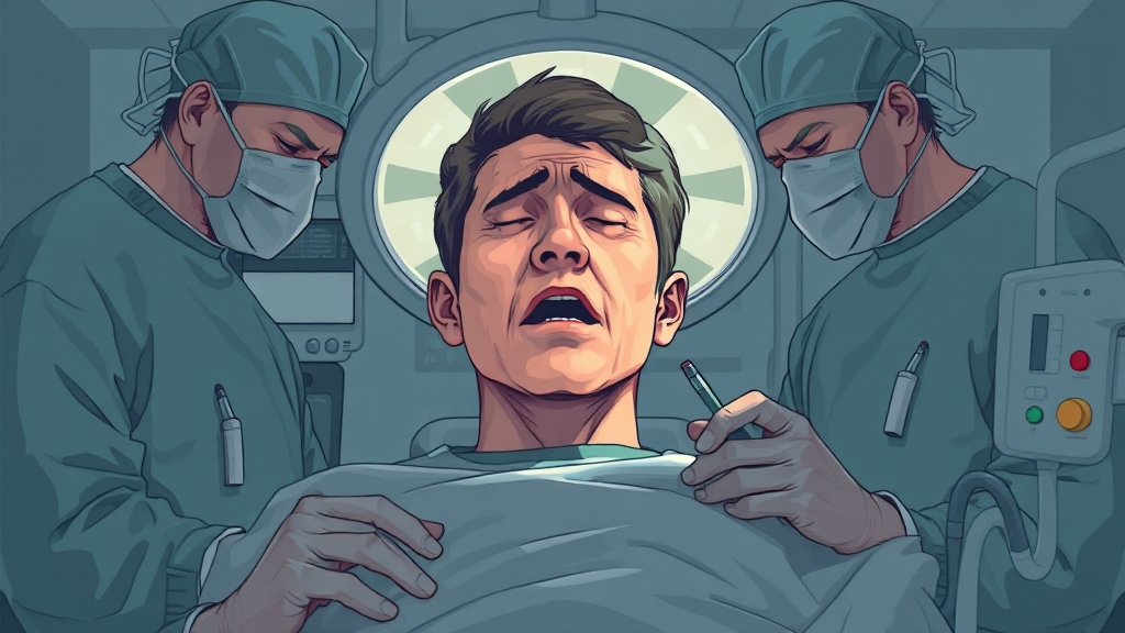 편도결석 수술: 어떤 경우에 고려할까? (illustration 스타일)