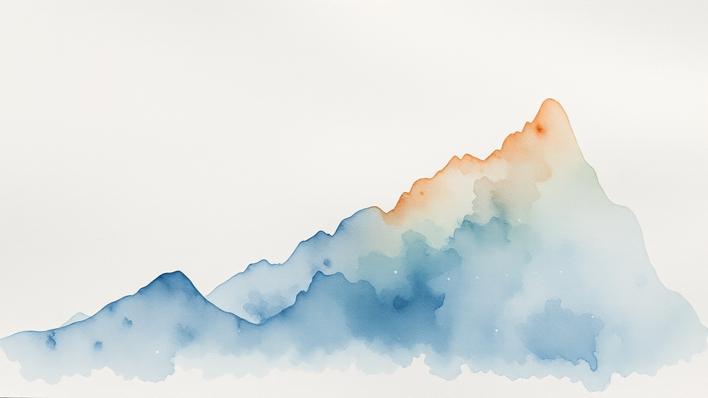 미국 증시 및 경제 지표 분석 (watercolor 스타일)