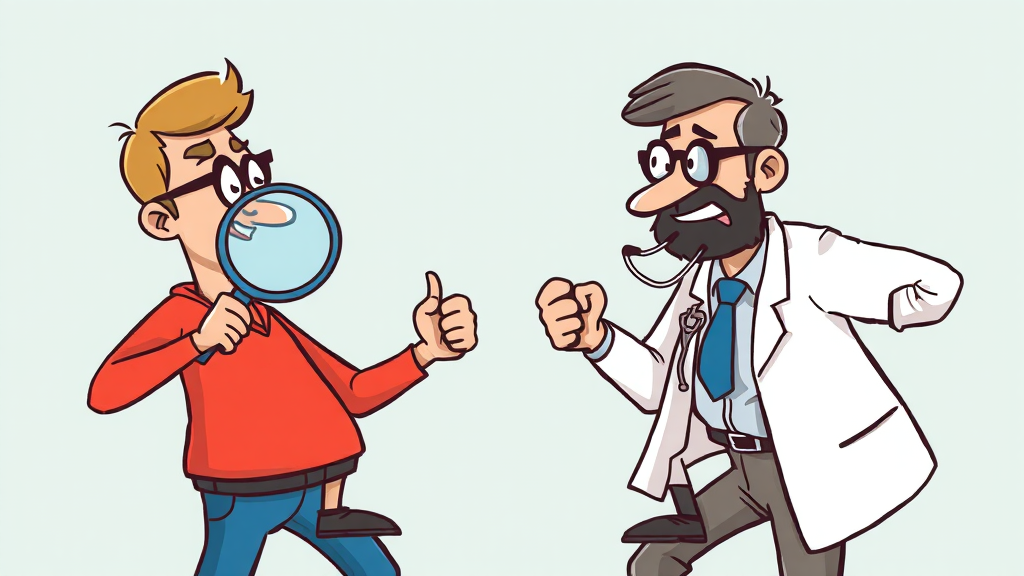 실손보험 분쟁, 왜 발생할까? (cartoon 스타일)