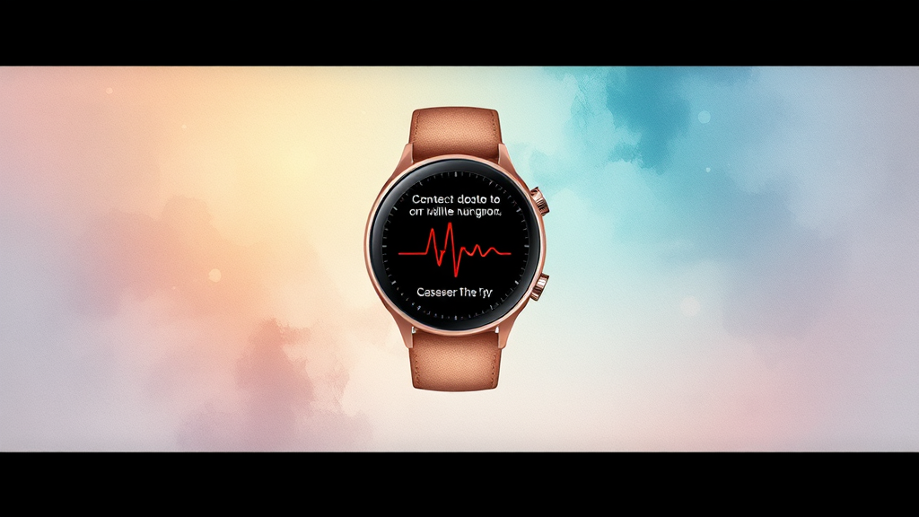 스마트워치 심전도 결과, 언제 병원에 가야 할까요? (watercolor 스타일)