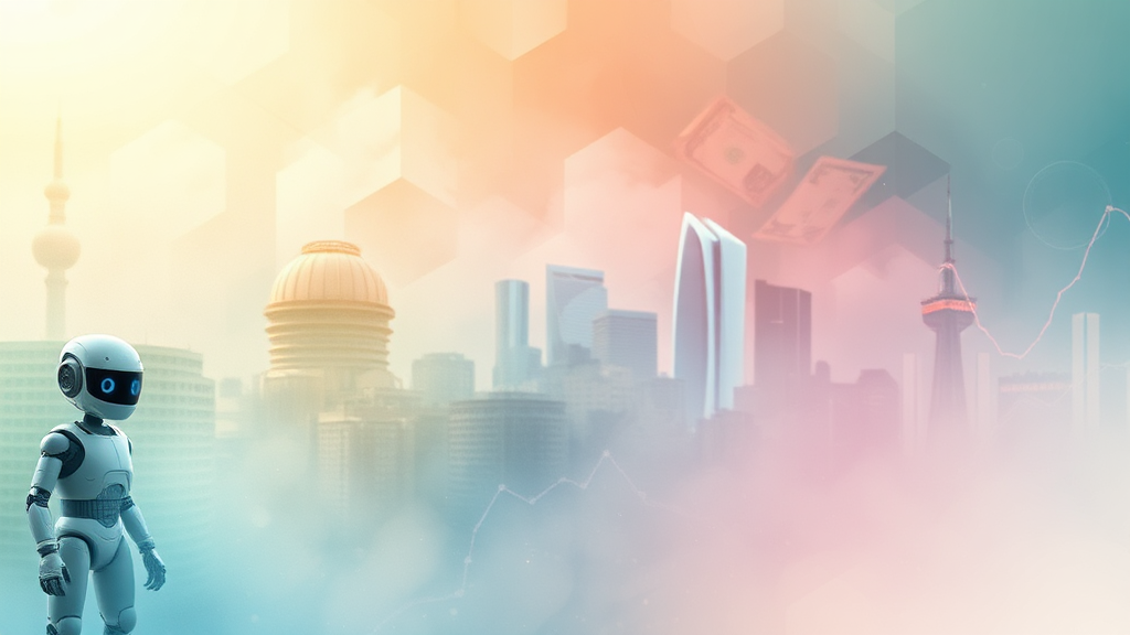 AI 관련 투자 전략 및 유의사항 (watercolor 스타일)