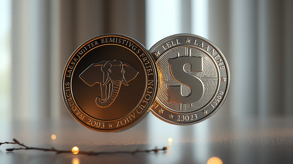 암호화폐 시장, 리플과 솔라나의 현재 위치 (realistic 스타일)