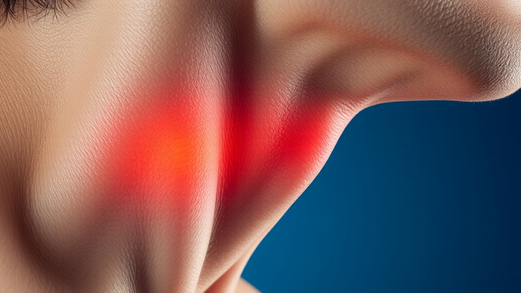 목 임파선의 중요성 (realistic 스타일)