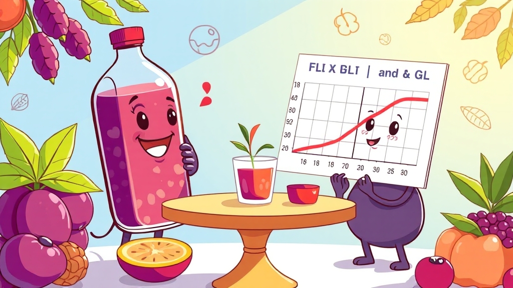 GI/GL 지수 비교: 음료 선택, 뭐가 중요할까? (cartoon 스타일)