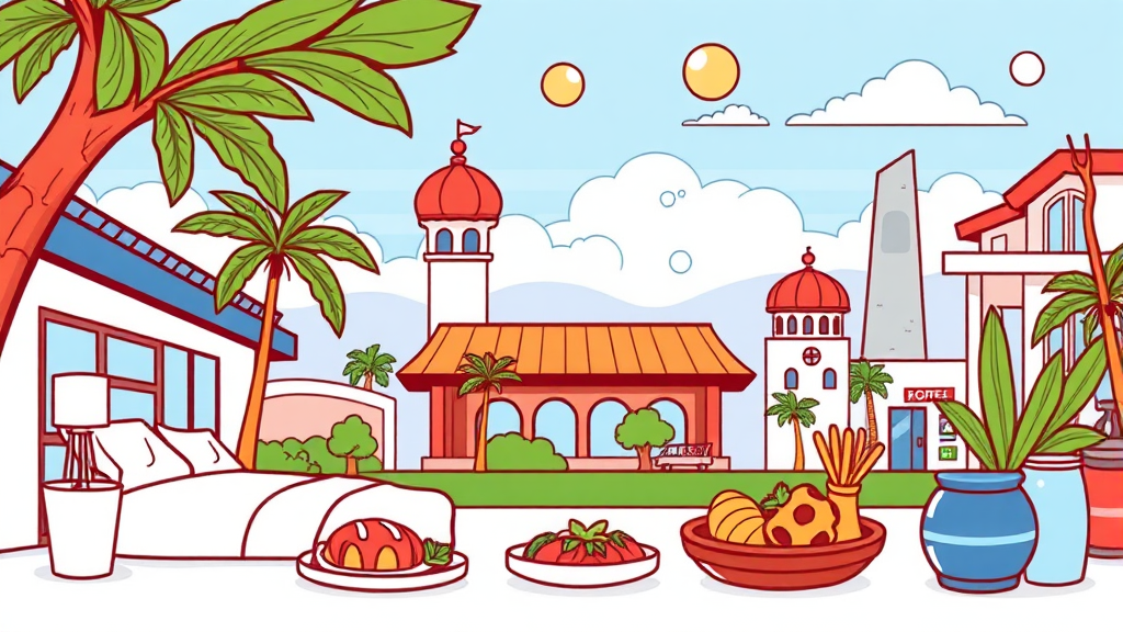 최저가 호텔 예약, 지금 바로 떠날 준비 되셨나요? (cartoon 스타일)