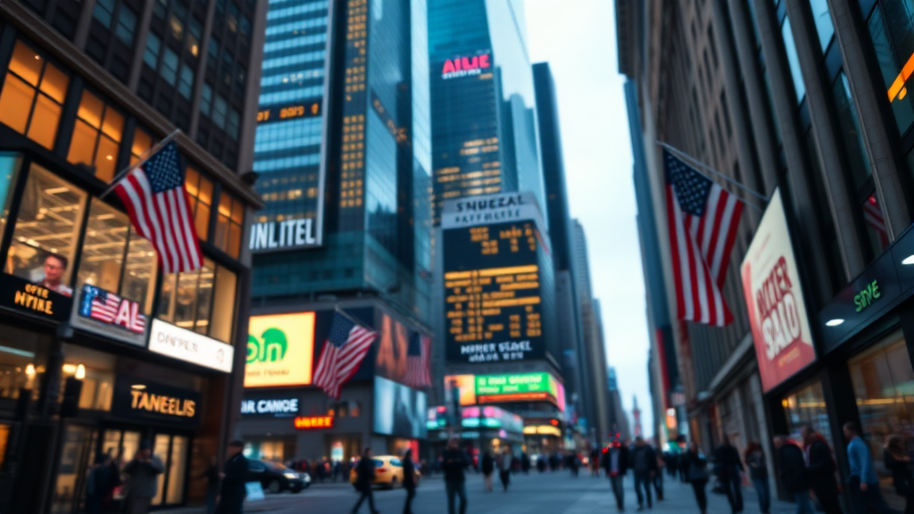 미국 증시 개요 (realistic 스타일)