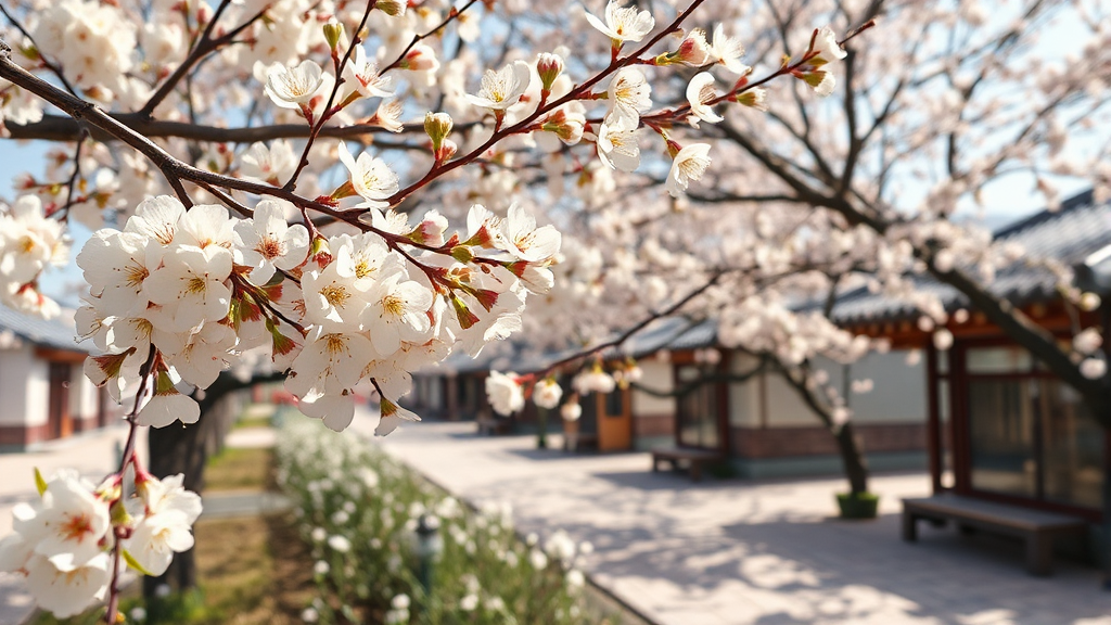 봄꽃 축제: 놓치면 후회할 전국 명소 (realistic 스타일)