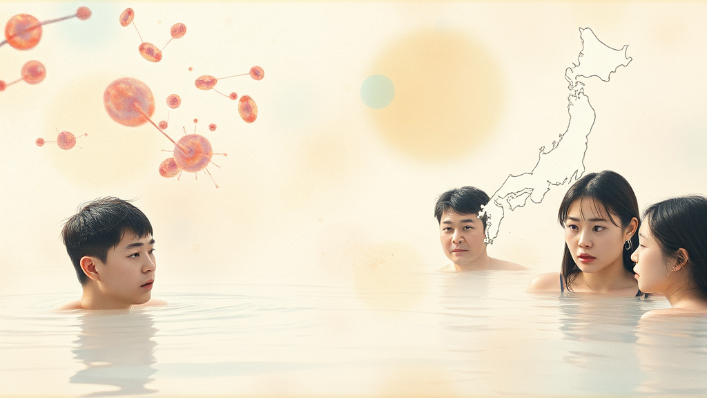 온천 세균 검출, 어디가 문제? (watercolor 스타일)