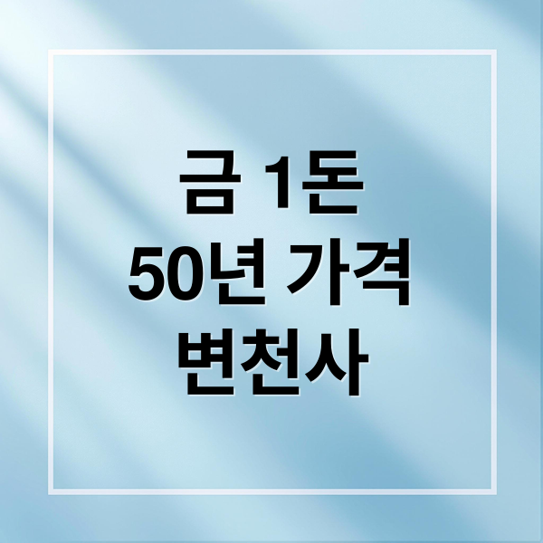 금 1돈
50년 가격
변천사 (금1돈 가격 50년 변천사)