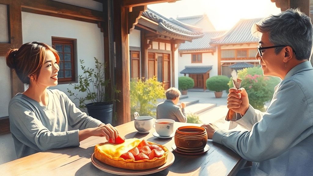달콤한 마무리, 디저트 & 카페 (watercolor 스타일)