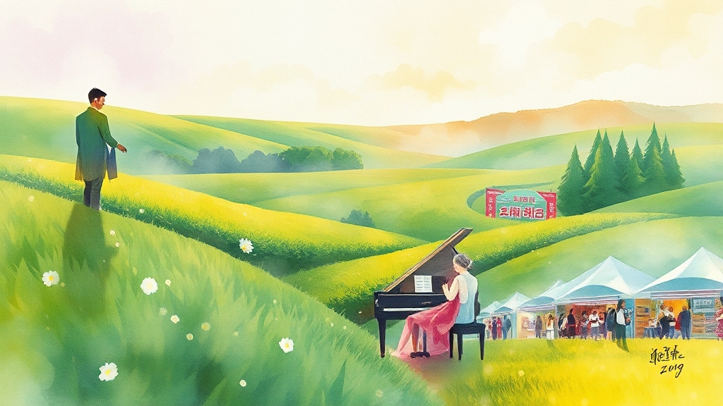 봄 축제: 꽃향기 가득한 설렘 (watercolor 스타일)