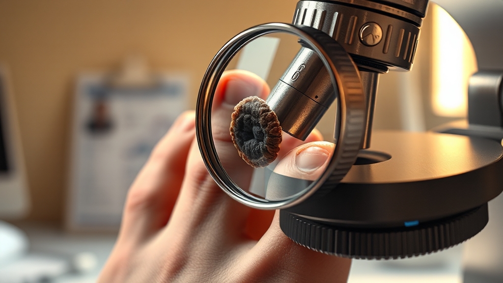 발톱 무좀 초기 증상과 진단 (realistic 스타일)