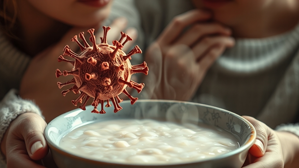 A형 독감과 설사의 관계 (realistic 스타일)