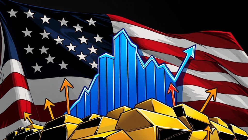 금 가격 변동: 경제 지표 영향 (cartoon 스타일)