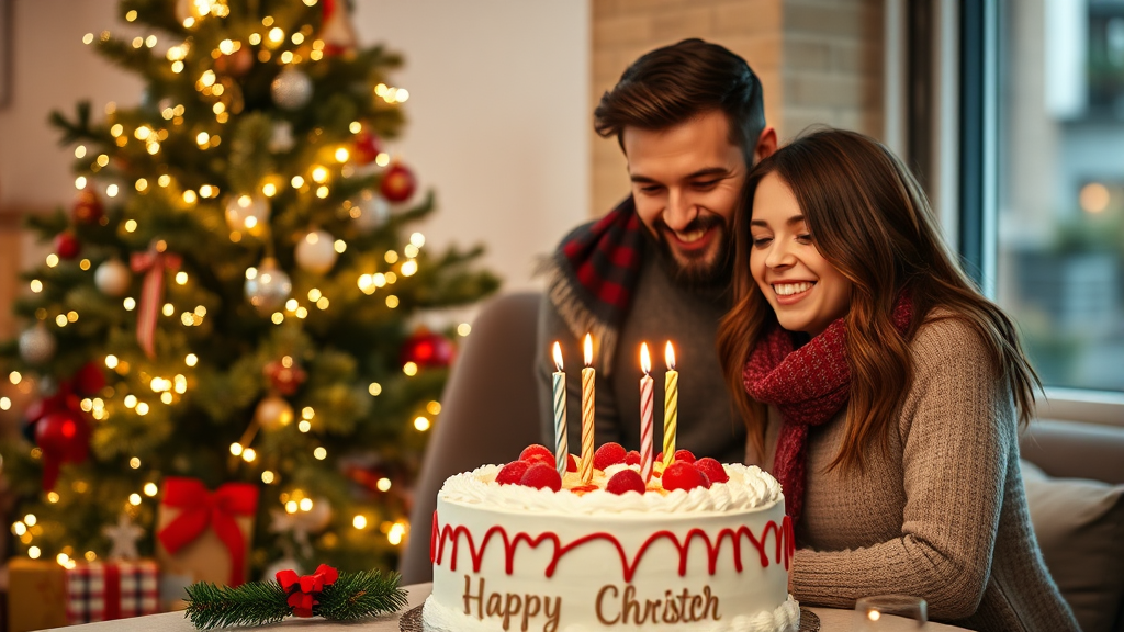 투썸플레이스 크리스마스 케이크 사전예약 꿀팁 (realistic 스타일)