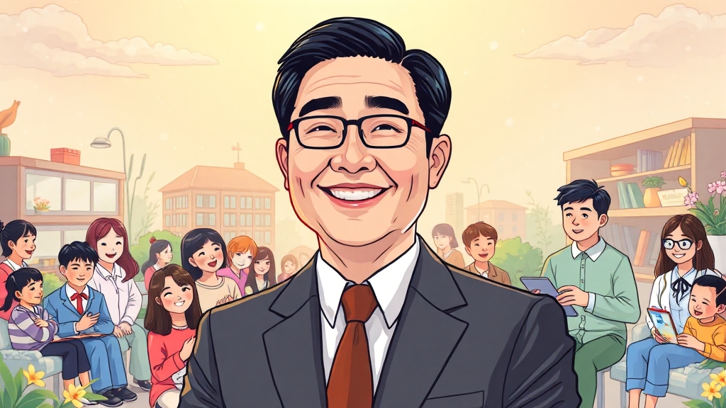 복지 정책 핵심 (cartoon 스타일)