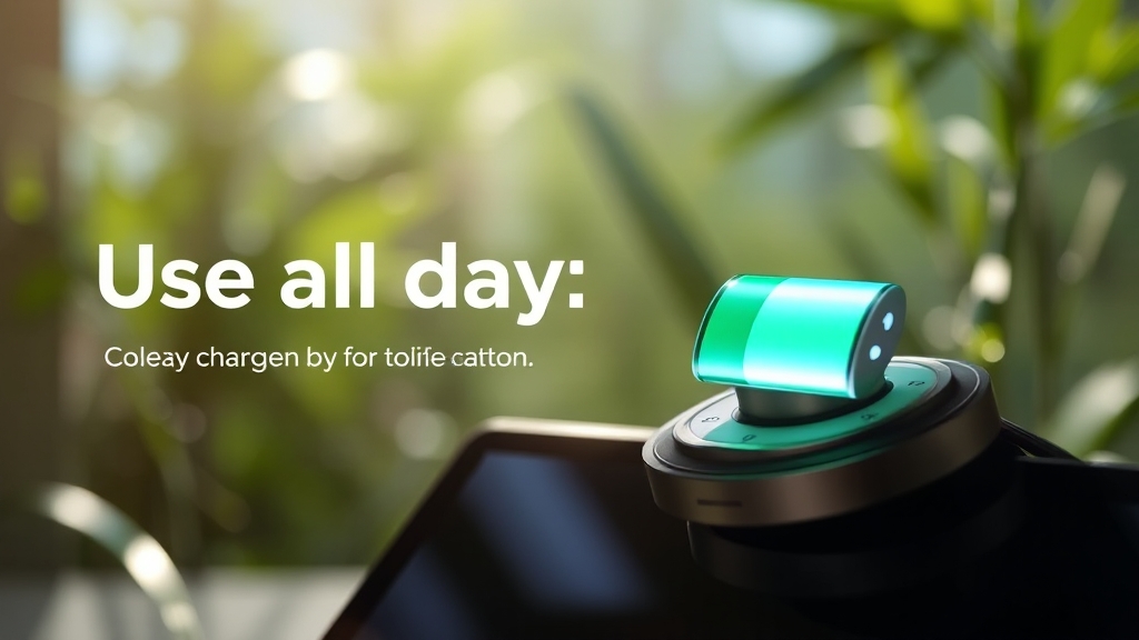 배터리 성능 및 사용 시간 (realistic 스타일)