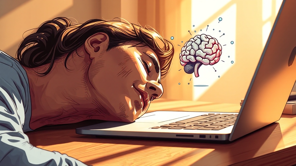 성인 낮잠의 효과: 집중력, 기억력, 피로 해소 (realistic 스타일)