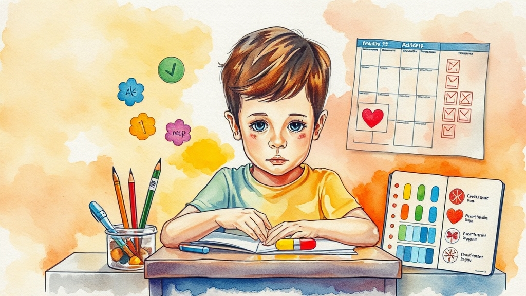 ADHD 효과적인 치료 방법 (watercolor 스타일)